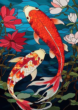 Traditional Japan Koi Fish