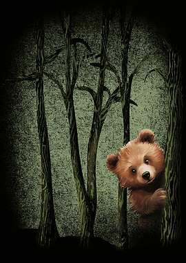 Cute Bear in the Woods