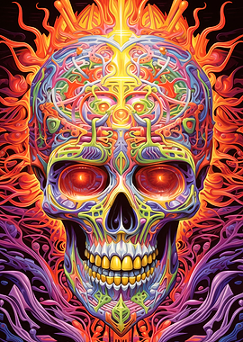 Psychedelic Skull 4