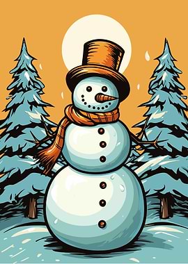 Snowman Retro