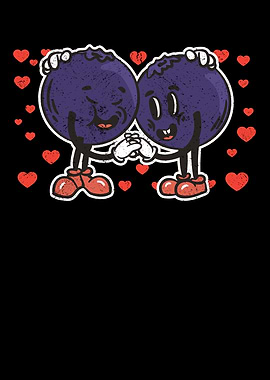 Cute Blueberry Couple