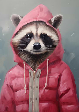 Fashion Raccoon Xmas