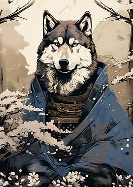 Husky samurai art