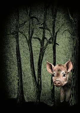 Cute Wild Boar Pig Forest