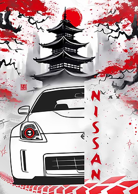 Red moon Nissan Skyline