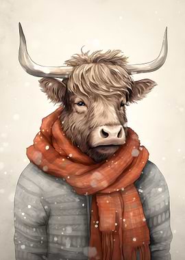 cows wearing sweater