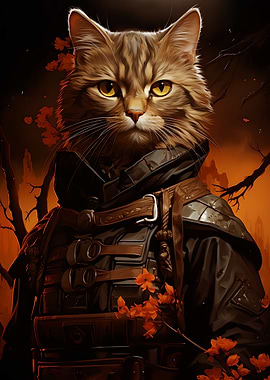 Warrior Cat Painting