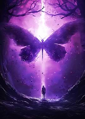 Giant Purple Butterfly