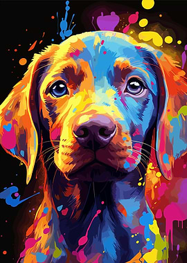 dog paint art