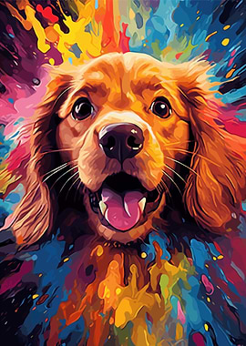 dog paint art