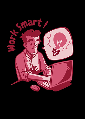 Work Smart Man on Laptop