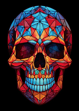 Skull Stained Glass