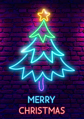 Christmas Tree neon art