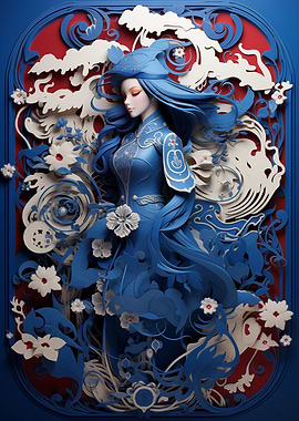 Samurai Beauty Papercraft