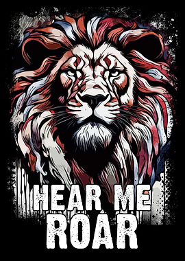 Abstract Lion Head Quote