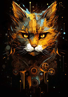 Golden Machine Cat