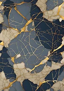 Abstract Kintsugi Luxury