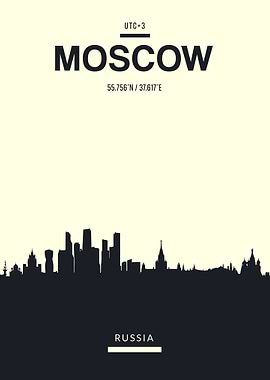 Moscow Russia Skyline