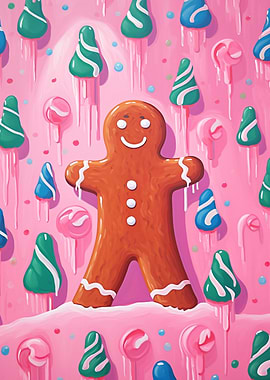 Pink Gingerbread Xmas