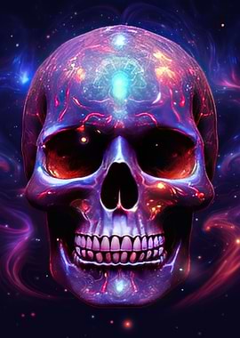 Cosmic Nebula Skull