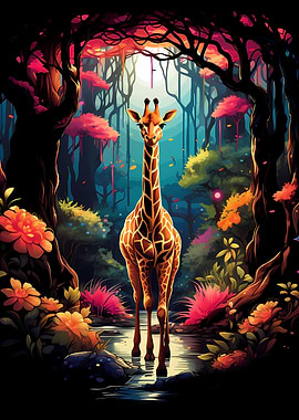 Giraffe Landscape