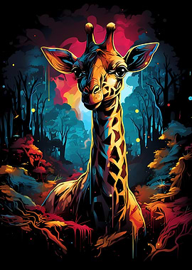 Giraffe Colorful