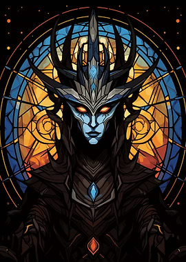 Warlock Stained Glass