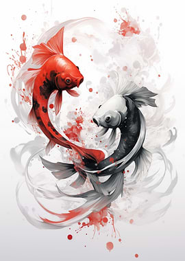 Red and White Fish Japan