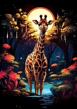 Giraffe Colorful animal