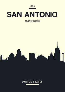 San Antonio USA Skyline