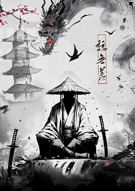 Samurai Japanese Dragon