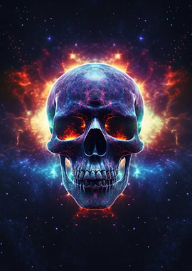 Cosmic Nebula Skull