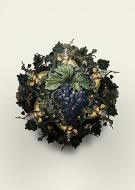Grape Vine Fruit Wreath