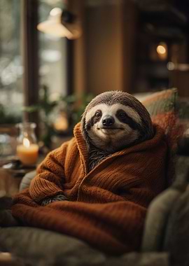 Lazy And Cozy Sloth