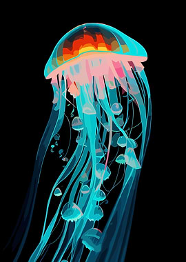 Jellyfish in Sea