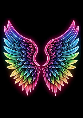 Neon Angel Wings 01