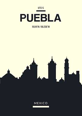 Puebla Mexico Skyline