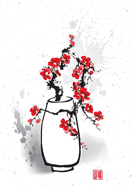 Blooming Sakura Vase