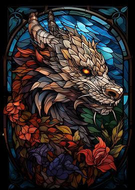 Dragon Stained Glass