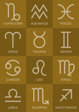Zodiac Signs Abstract Pop
