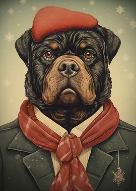 Rottweiler Portrait Art