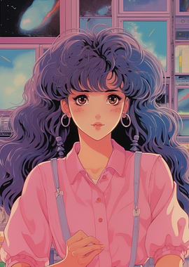 Retro Kawaii Anime Girl