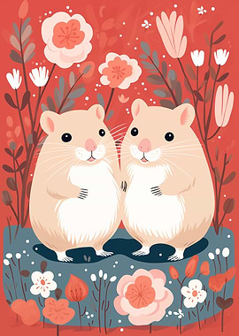 Hamster Couple Art