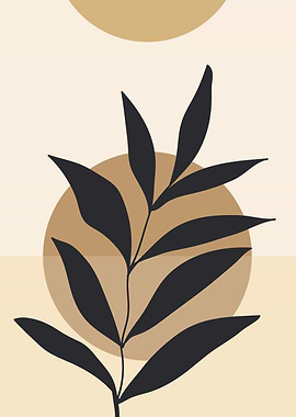 Boho minimal leaf