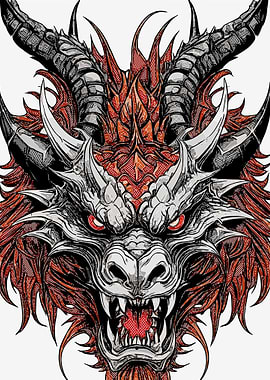 Japanese Geometric Dragon