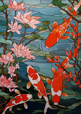 Japanese Koi Yin Yang Fish