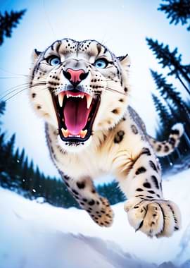 The Fierce Snow Leopard