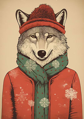 Cute Wolf Xmas