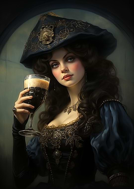 Woman holding a beer