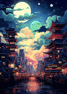 Japanese Moon Pagoda